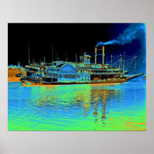 'Belle of the Bends' Steamboat 1906 Print