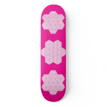Belle Snored?-The Six Pointed Skateboard-Pink