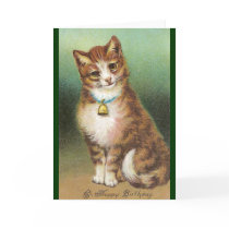 Belled Birthday Cat Greeting Card
