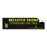 BELLEVUE TIGERS TOGETHER WE WIN STICKER BUMPER STICKERS