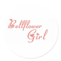 Bellflower Girl tee shirts Round Sticker