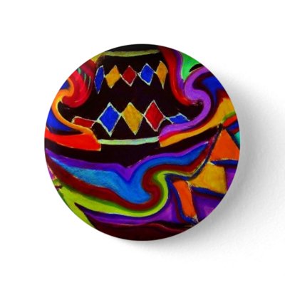 Bellgull Vase Abstract Painting Buttons by BellGull