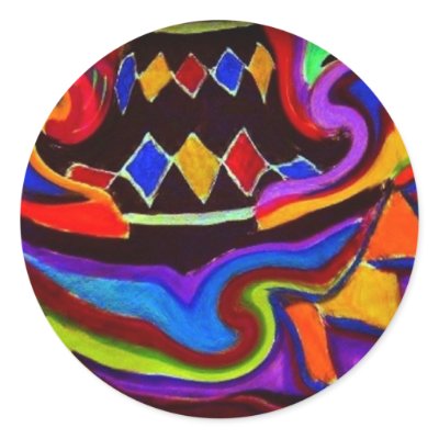 Bellgull Vase Abstract Painting Stickers by BellGull