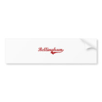 Bellingham Massachusetts Classic Design Bumper Sticker