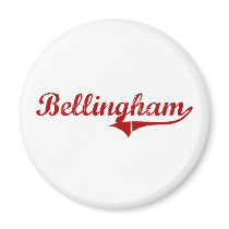 Bellingham Massachusetts Classic Design Fridge Magnets
