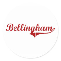 Bellingham Massachusetts Classic Design Sticker