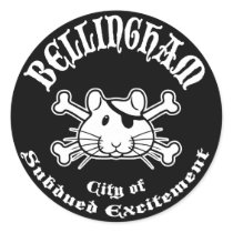 Bellingham Pirate Round Sticker