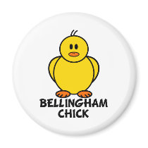 Bellingham Washington Chick Fridge Magnets