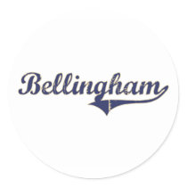 Bellingham Washington Classic Design Round Sticker