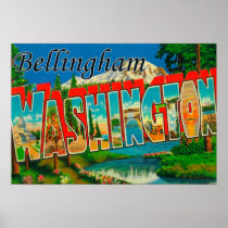 Bellingham, Washington - Large Letter Scenes Print