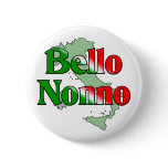 Bello Nonno (Handsome Italian Grandfather) Pinback Buttons
