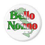 Bello Nonno (Handsome Italian Grandfather) Fridge Magnet