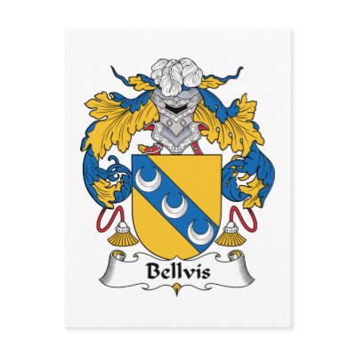 Bellvis Family Crest Post Card by coatsofarms