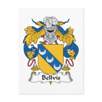 Bellvis Family Crest Post Card