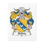 Bellvis Family Crest postcards
