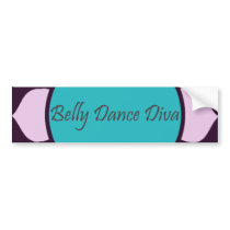 Belly Dance Diva Lotus Flower Bumper Stickers