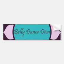 Belly Dance Diva Lotus Flower Bumper Stickers
