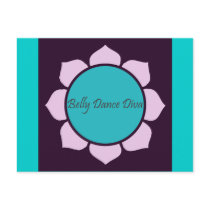 Belly Dance Diva Lotus Flower Postcards