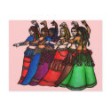 Belly Dancer art postcards