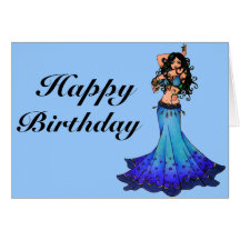 Belly Dancer Birthday Cards