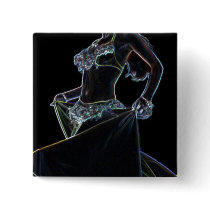 belly dancer button badge