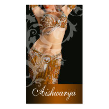 Belly Dancer III, Bollywood Hindi Fashion (gold) Business Card