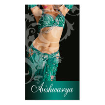 Belly Dancer III, Bollywood Hindi Fashion (teal) Business Cards