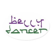 Belly Dancer Oval Stickers