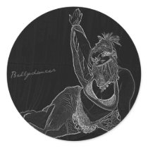 Belly Dancer Round Sticker