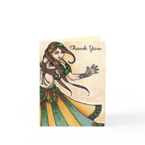 Belly Dancer Thank You Greeting Card