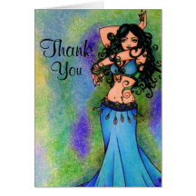Belly Dancer Thank You Cards