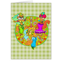 Belly Dancing Cats Greeting Card