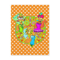 Belly Dancing Cats Post Cards