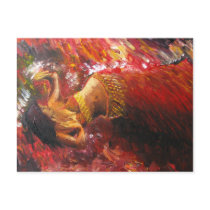"Bellydancer" Acrylic Painting - Postcard