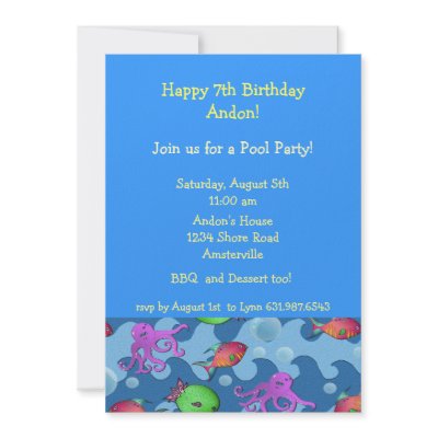 Below the Ocean Invitation by PixiePrints