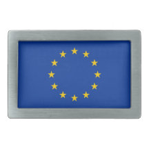 Belt Buckle with Flag of European Union