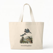 Belted Kingfisher, John Audubon Canvas Bags