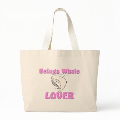 Beluga Whale Lover Canvas Bag by AnimalShirts