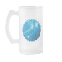 Beluga Whales Frosted Beer Mug