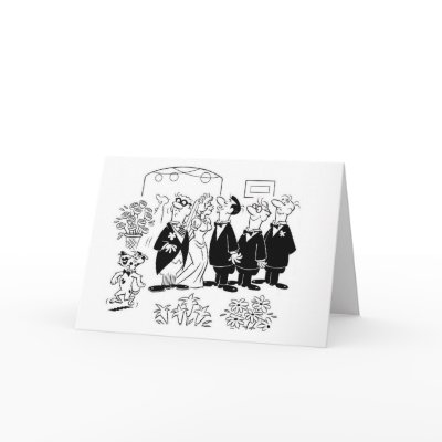 Belvedere Kissing The Bride Greeting Cards by Belvedere_Cartoons