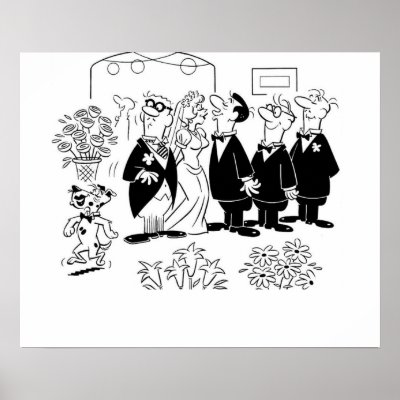 Belvedere Kissing The Bride Print by Belvedere_Cartoons