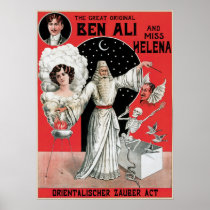 Ben Ali ~ Illusionist Magician Vintage Magic Ad