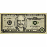 Ben Bernanke Billion Dollar Bill Print Sculpture photo sculptures