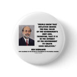 Ben Bernanke Inflation Erodes Real Value Govt Debt Pinback Button