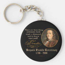 Ben Franklin - 3 Hard Things Key Chains