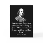 Ben Franklin and Quote Card