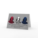 Ben Franklin and Quote -- Red, White, and Blue cards