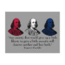 Ben Franklin and Quote -- Red, White, and Blue Post Card