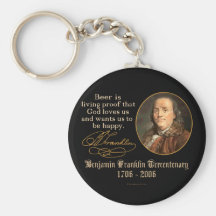 Ben Franklin - Beer Keychains