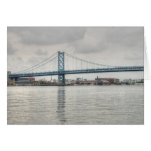 Ben Franklin Bridge Greeting Card